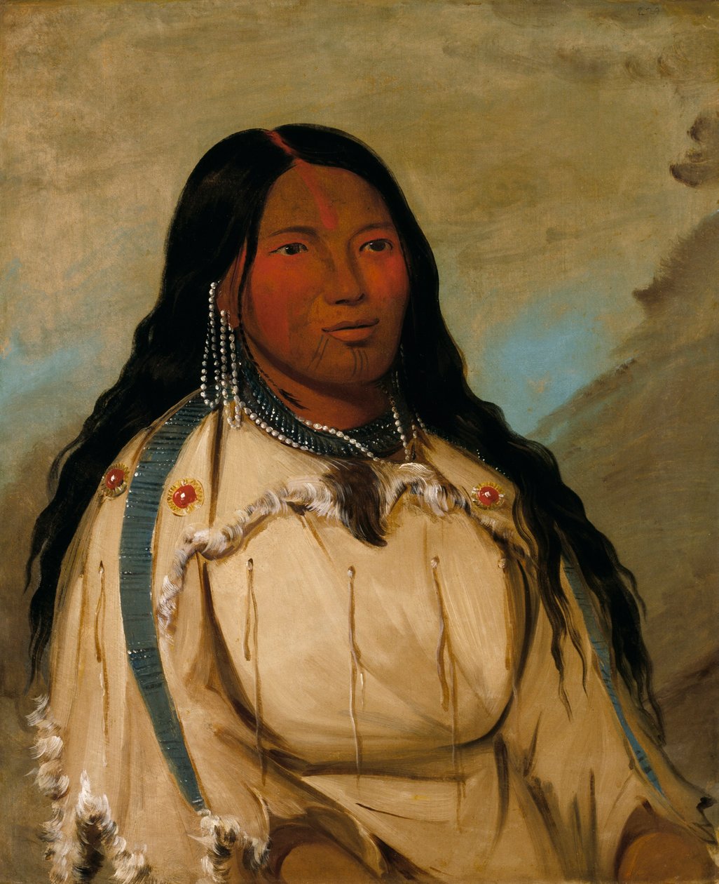 Tow-ée-ka-wet, egy Cree nő. alkotó: George Catlin