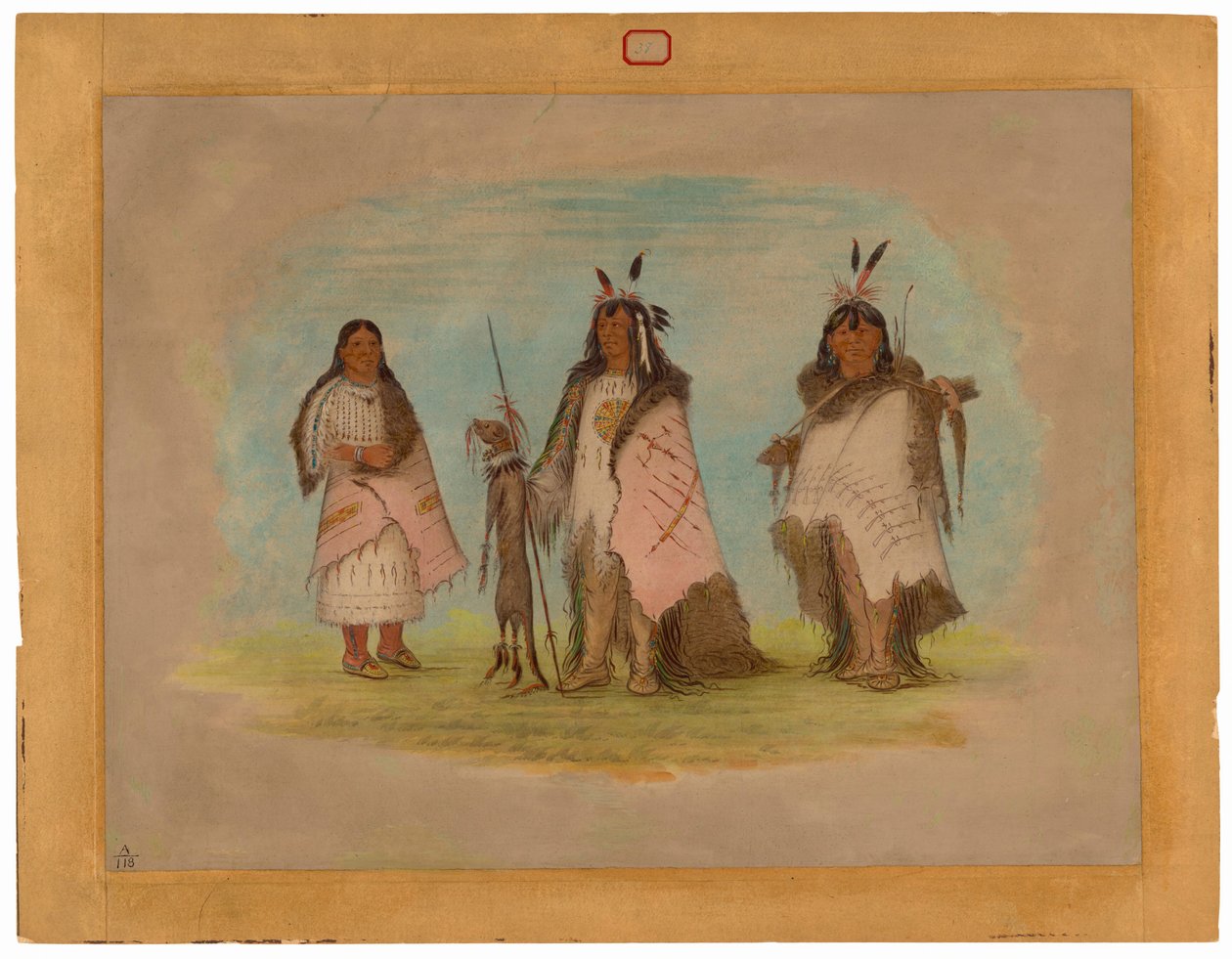 Két feketelábú harcos és egy nő alkotó: George Catlin