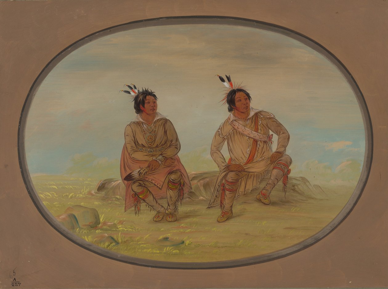 Két choctaw indián, 18611869. alkotó: George Catlin