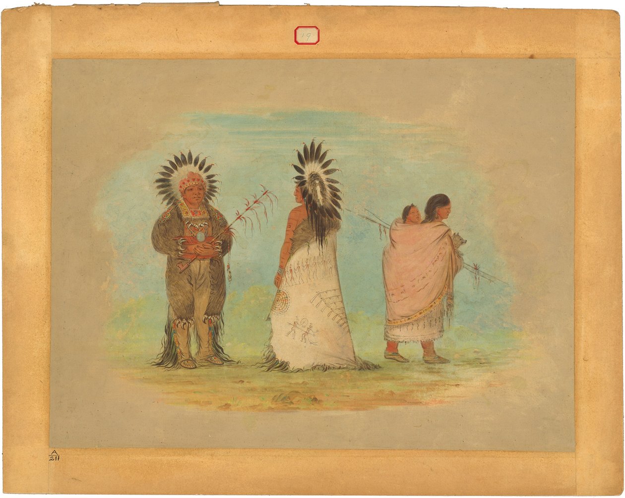 Két Ottoe Chief és egy nő alkotó: George Catlin