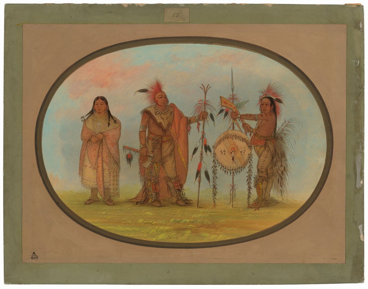 Két Saukie Chief és egy nő alkotó: George Catlin