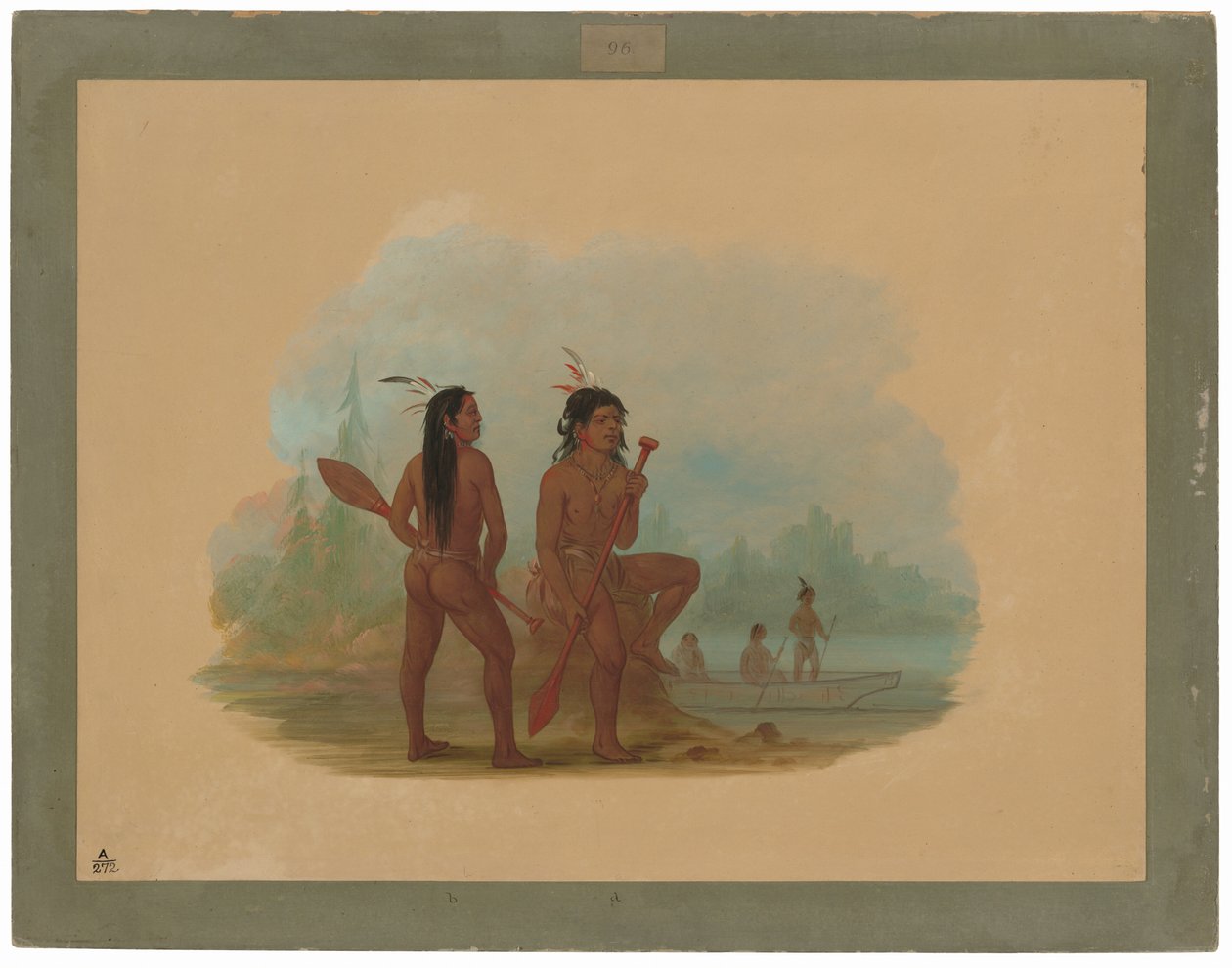 Két fiatal Hyda férfi alkotó: George Catlin