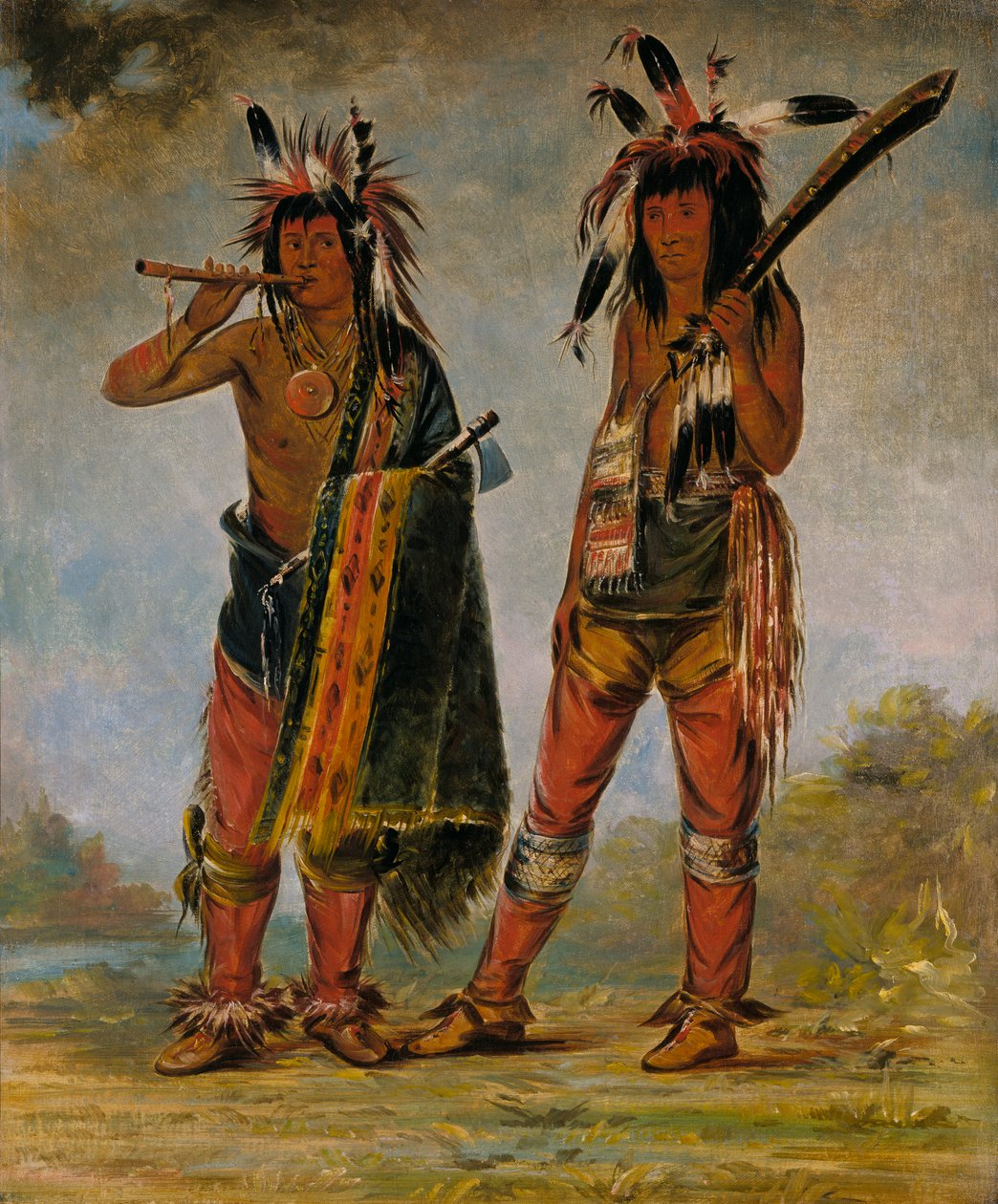 Két fiatalember, 1835 vagy 1836. alkotó: George Catlin