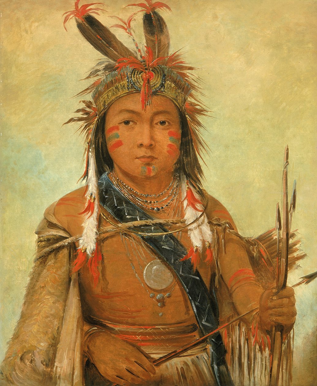 Ud-je-jock, Pelikán, fiú, 1845. alkotó: George Catlin