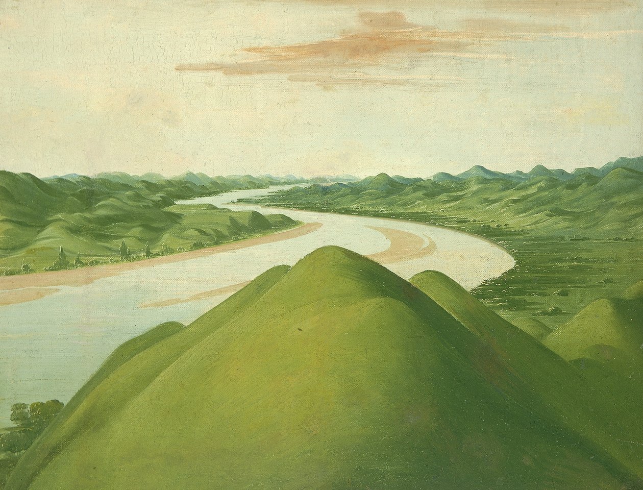 Kilátás a "Cross Timbers", Texas alkotó: George Catlin