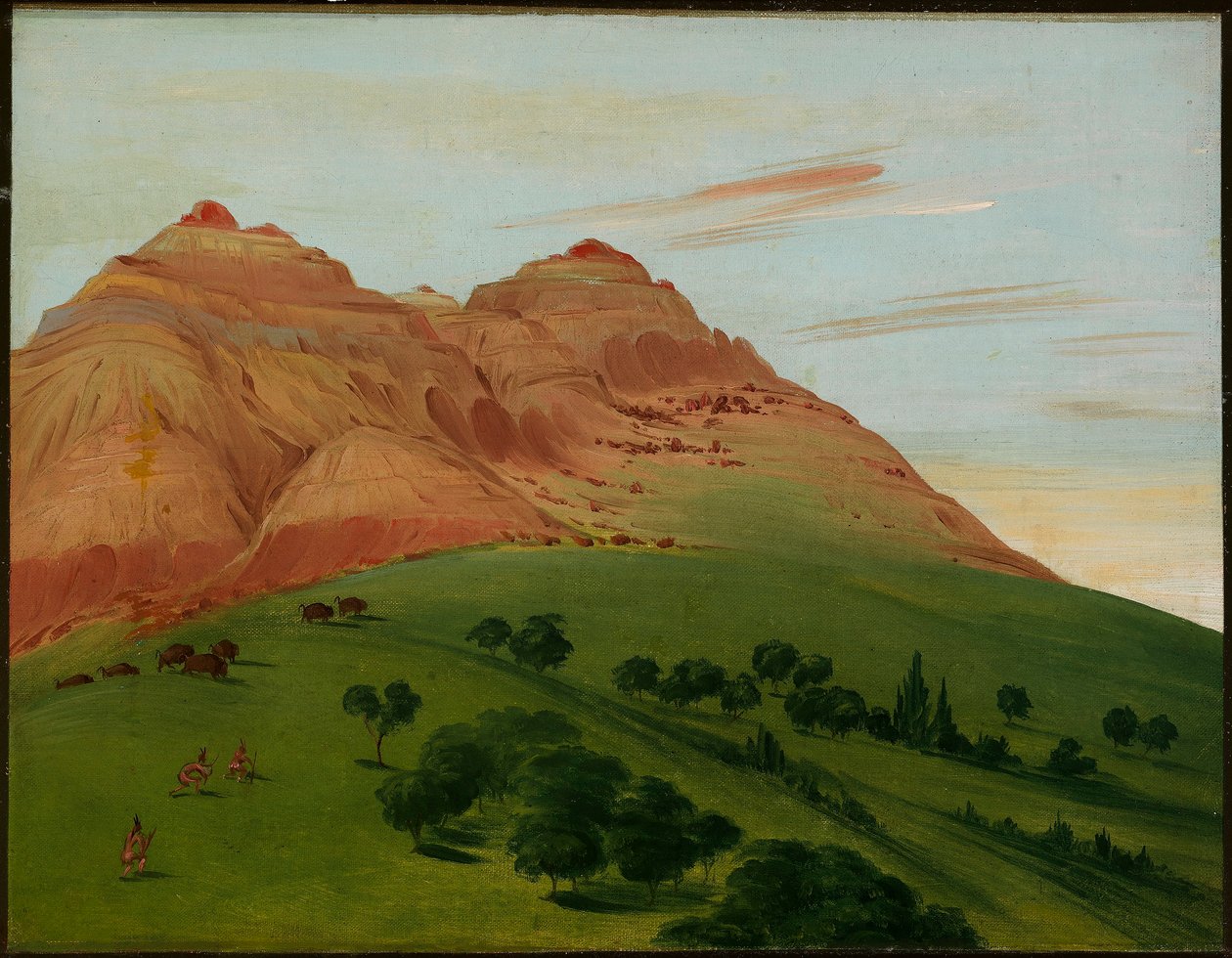 Kilátás a Grand Detourra, 1900 mérföldre St. Louis felett alkotó: George Catlin