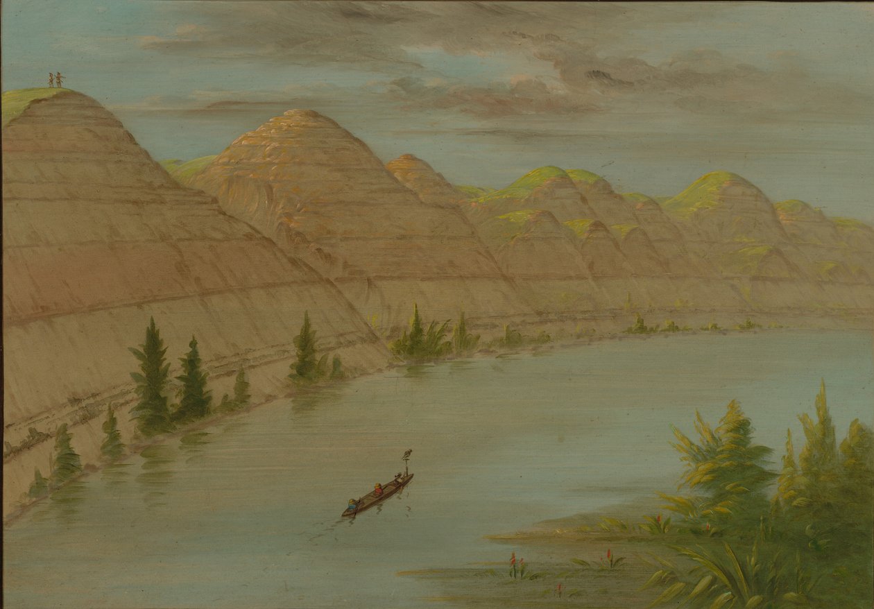 Tekintse meg a Grand Detour-t, Upper Missouri, 18611869. alkotó: George Catlin