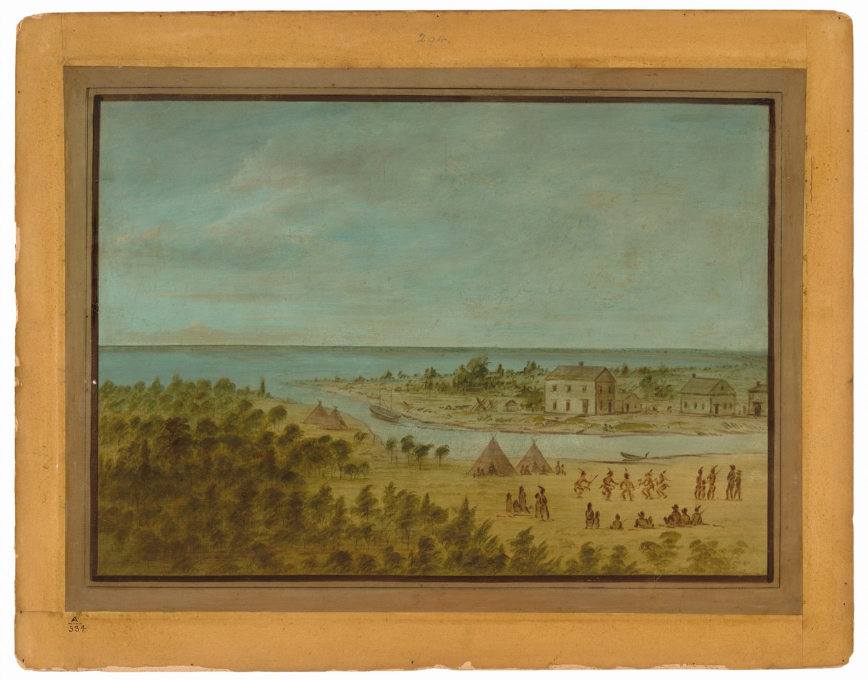 Chicago kilátása 1837-ben alkotó: George Catlin