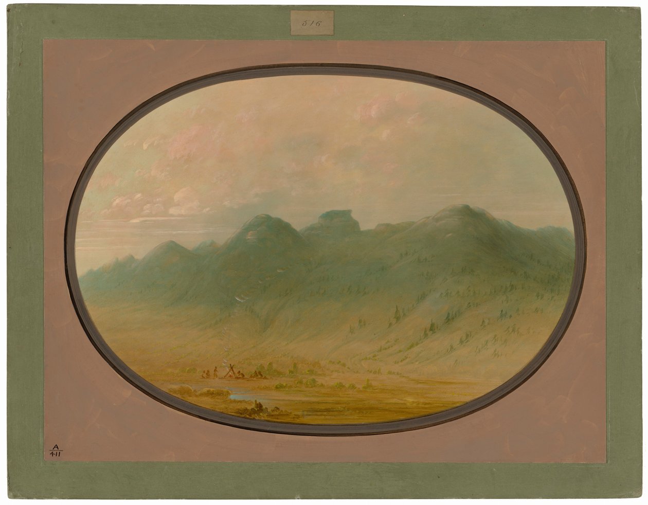 Kilátás a Crystal-hegységre, Brazília alkotó: George Catlin