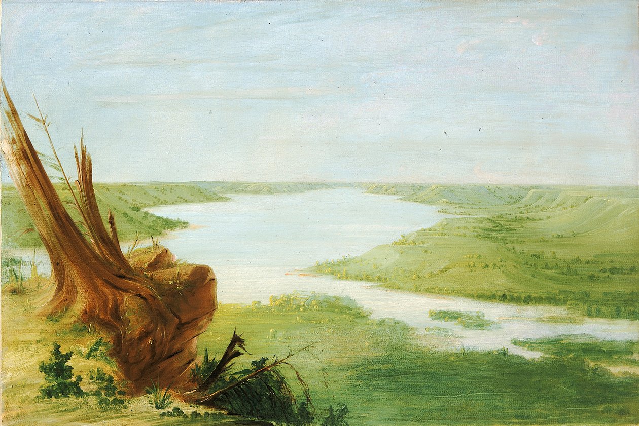 Kilátás a St. Croix-tóra, Felső-Mississippi alkotó: George Catlin
