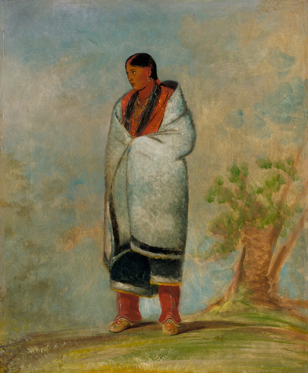 Wa-quóth-e-qua, A bak felesége, a bálna felesége, 1835. alkotó: George Catlin