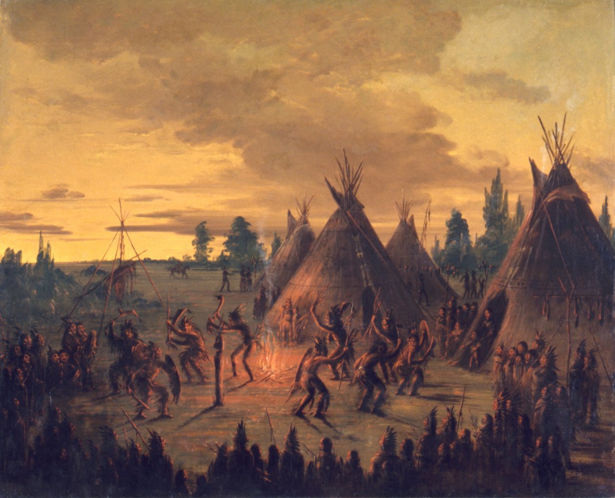 Háborús tánc, sziúk alkotó: George Catlin