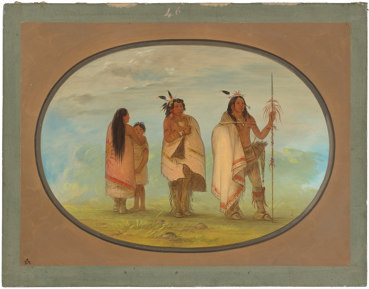 Weeco főnök, a felesége és egy harcos alkotó: George Catlin