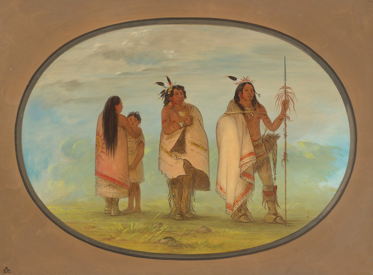 Weeco főnök, a felesége és egy harcos, 18611869. alkotó: George Catlin