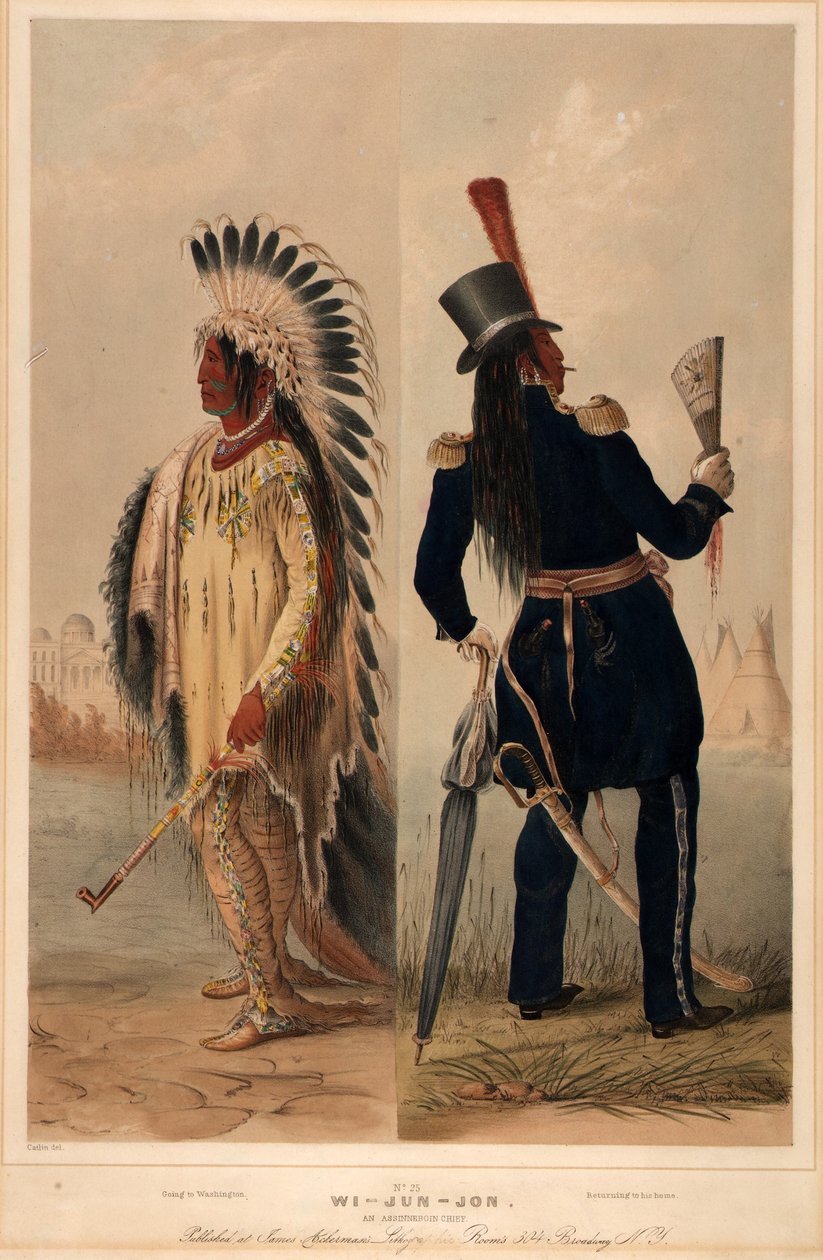 Wi-jun-jon. Egy Assinneboin főnök. alkotó: George Catlin