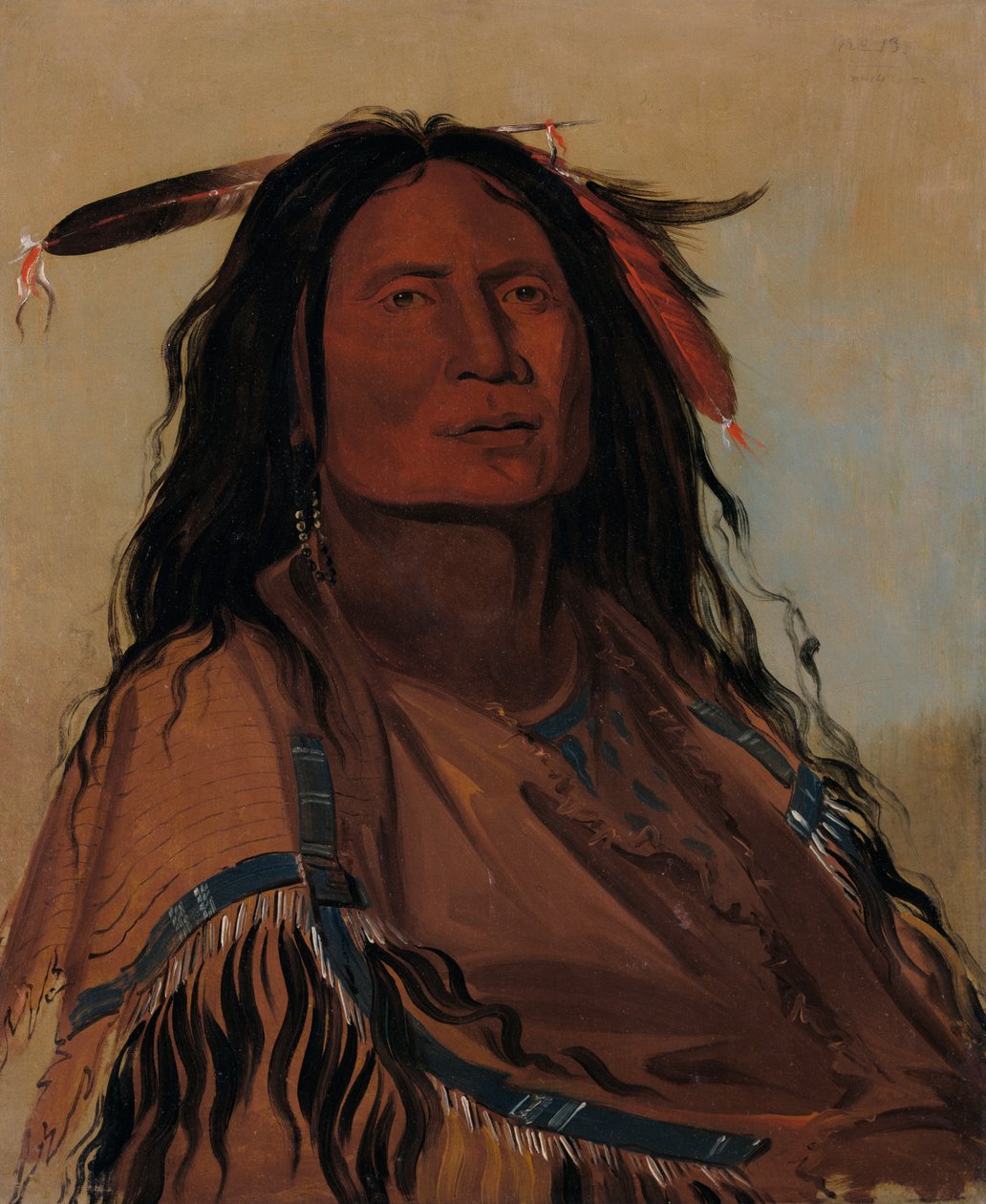 Wúk-mi-ser, Kukorica, minikonjou harcos, 1832. alkotó: George Catlin