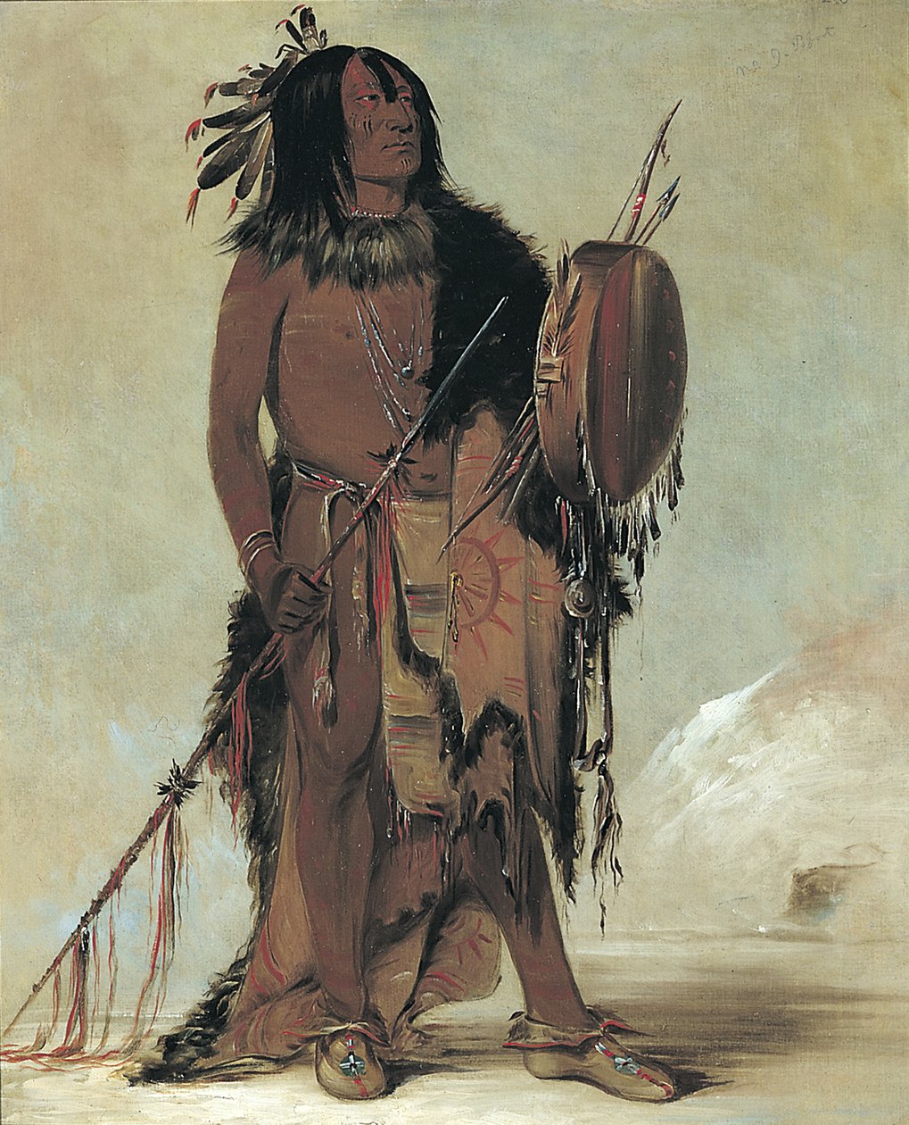 Wún-nes-tou, White Buffalo, egy idős orvos, 1832. alkotó: George Catlin