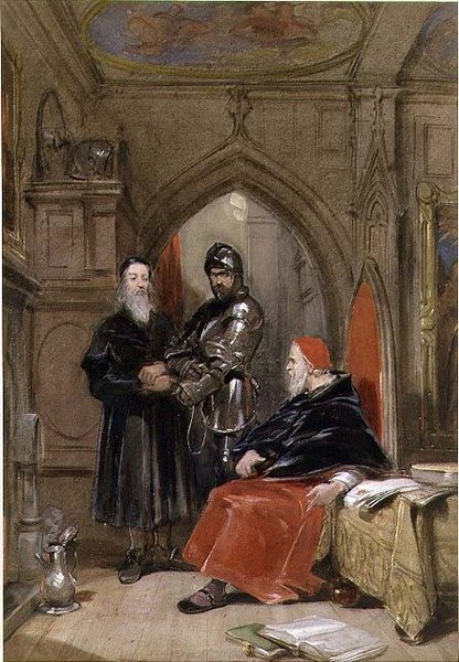 Az őrség ellenőrzése (akvarell, gouache, papír) alkotó: George Cattermole
