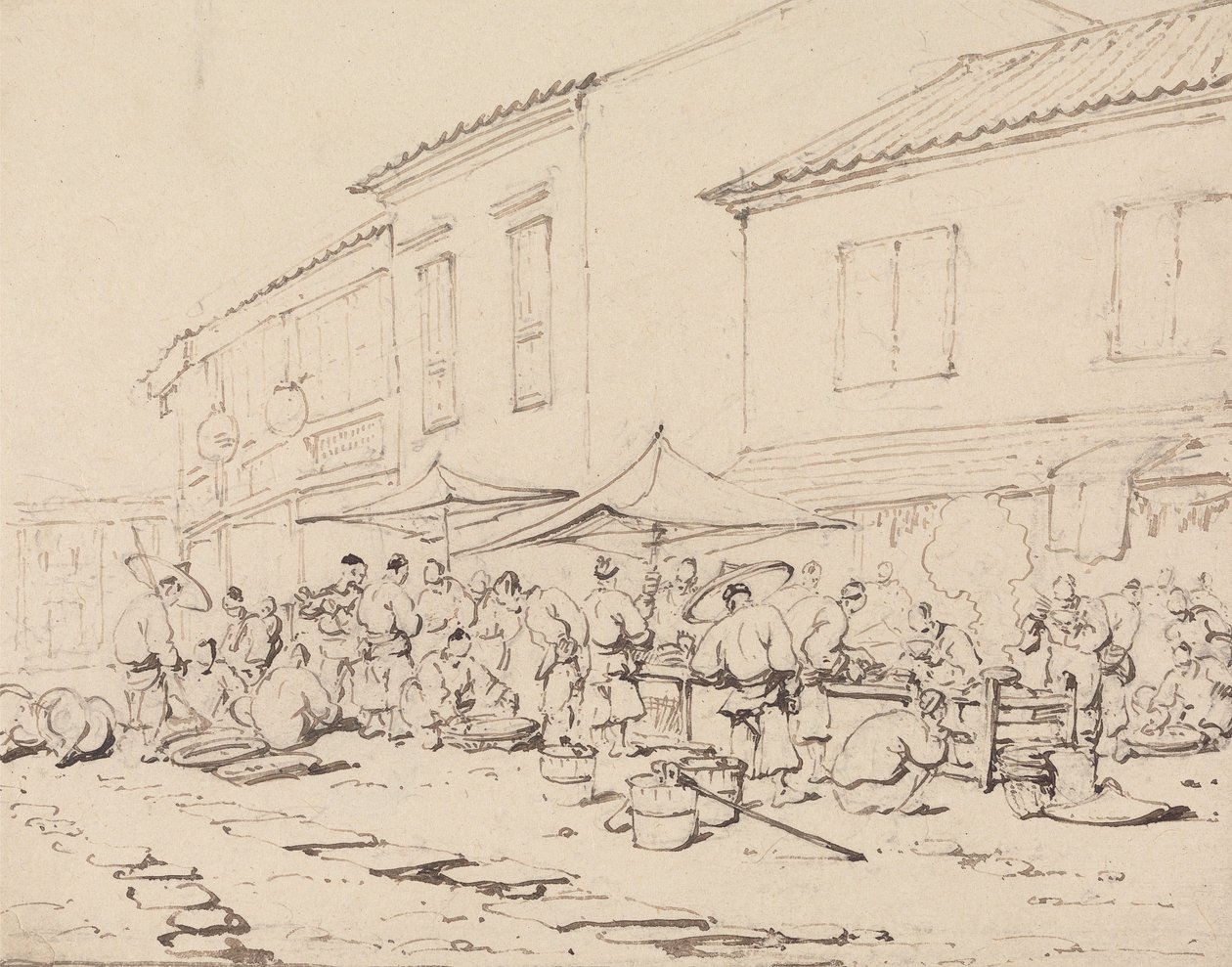 Piac tér és tömeg alkotó: George Chinnery