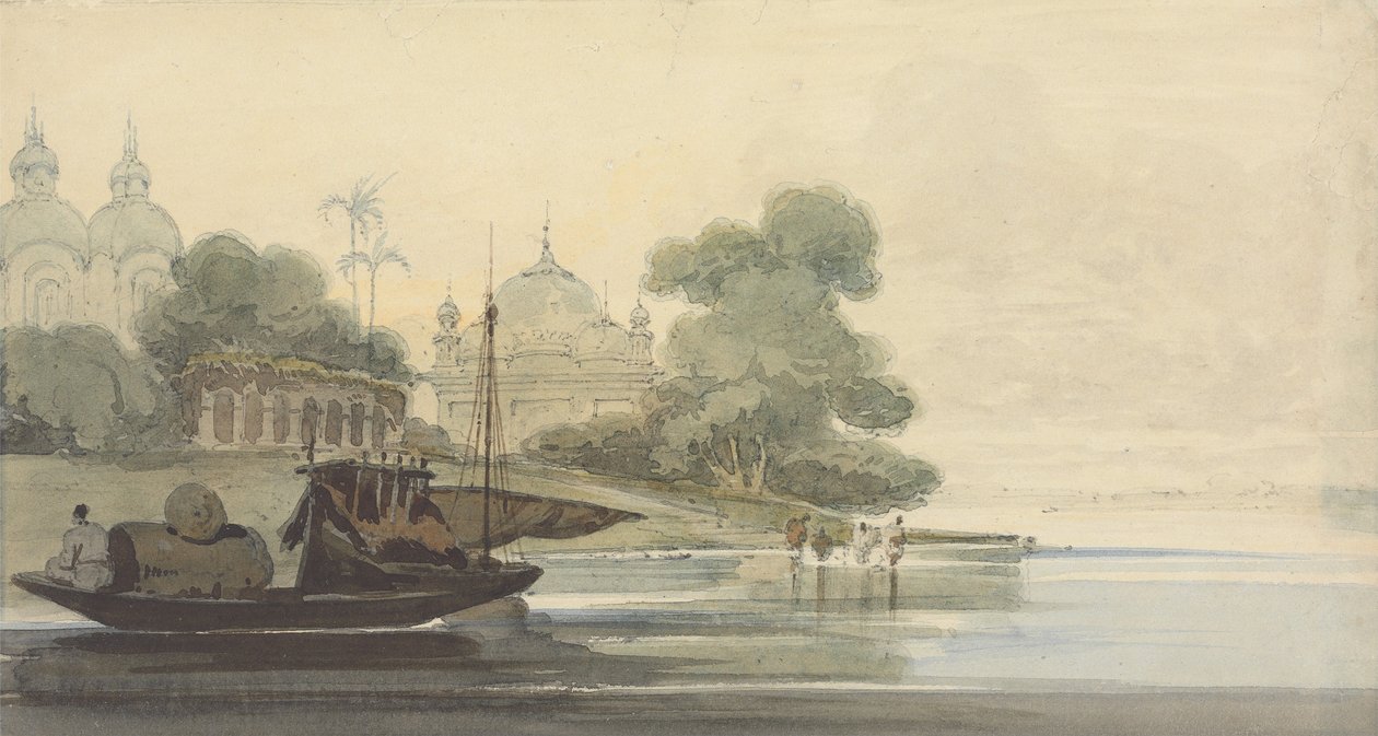 Egy folyó Ceylonban alkotó: George Chinnery