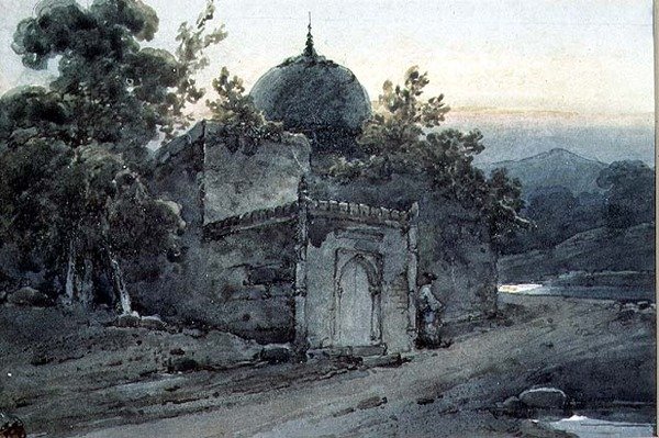 Egy sír vagy egy templom része alkotó: George Chinnery