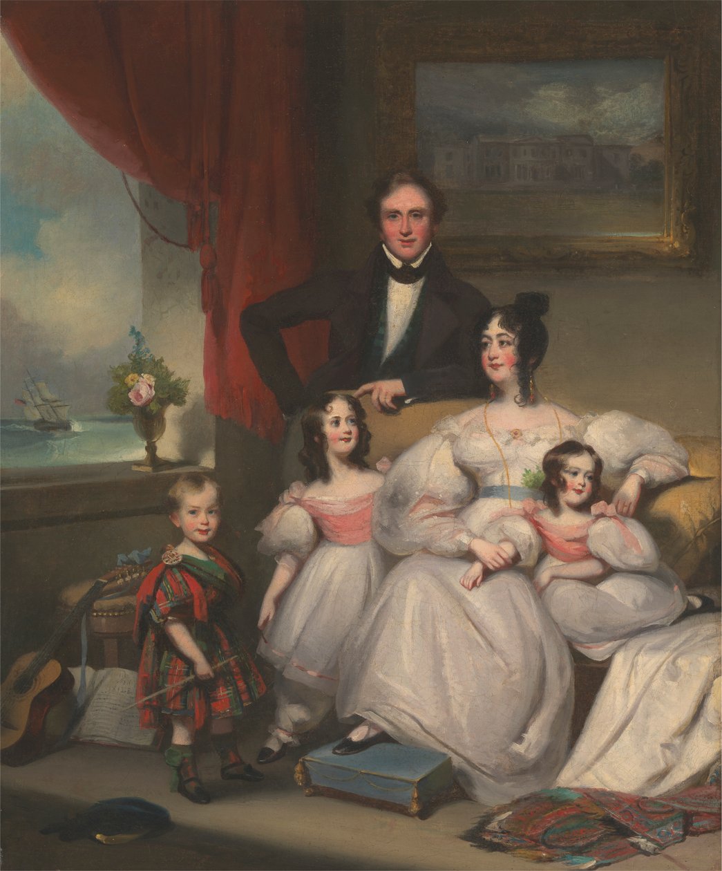 Egy angol család Makaóban alkotó: George Chinnery