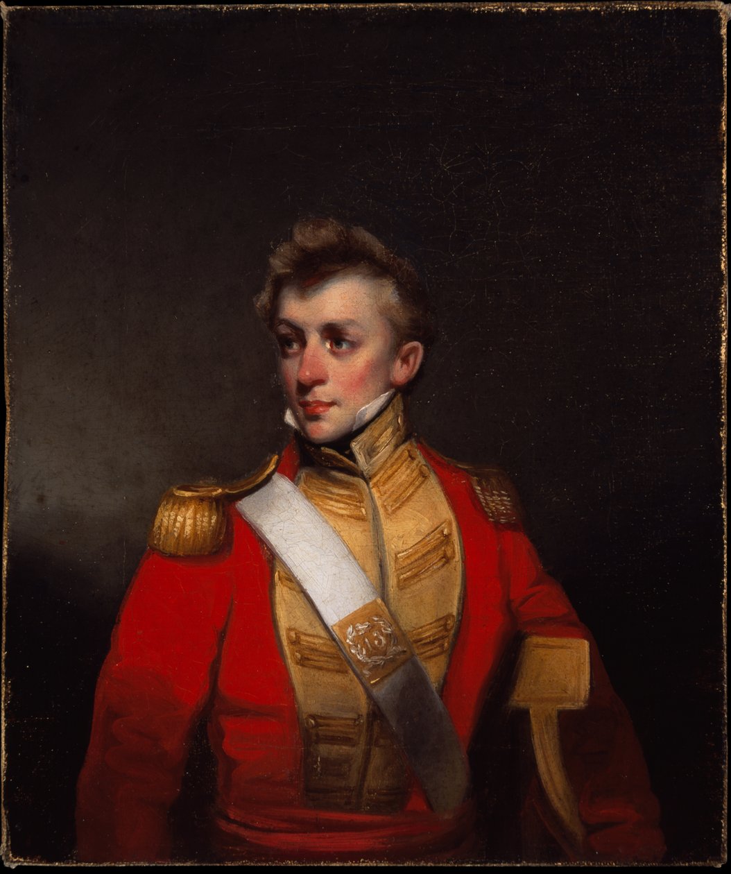 A 13. bombayi bennszülött gyalogság azonosítatlan tisztje, 1824 körül alkotó: George Chinnery