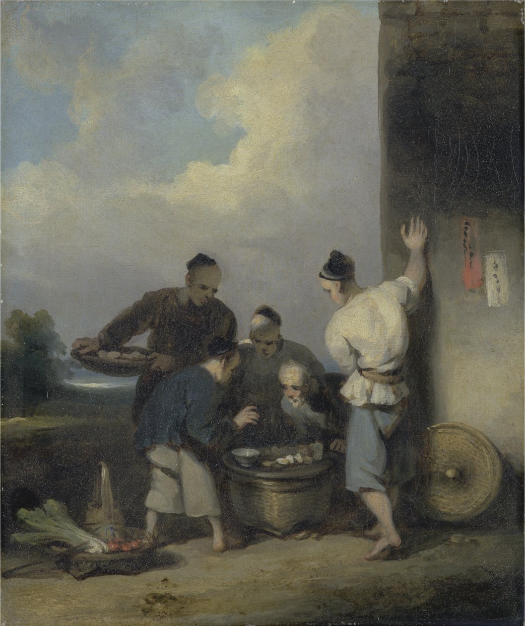 Coolies Round the Food Vendor