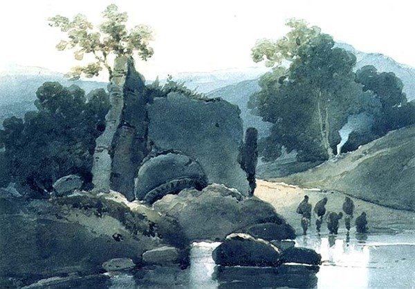 Romos sír hindu mosdással alkotó: George Chinnery
