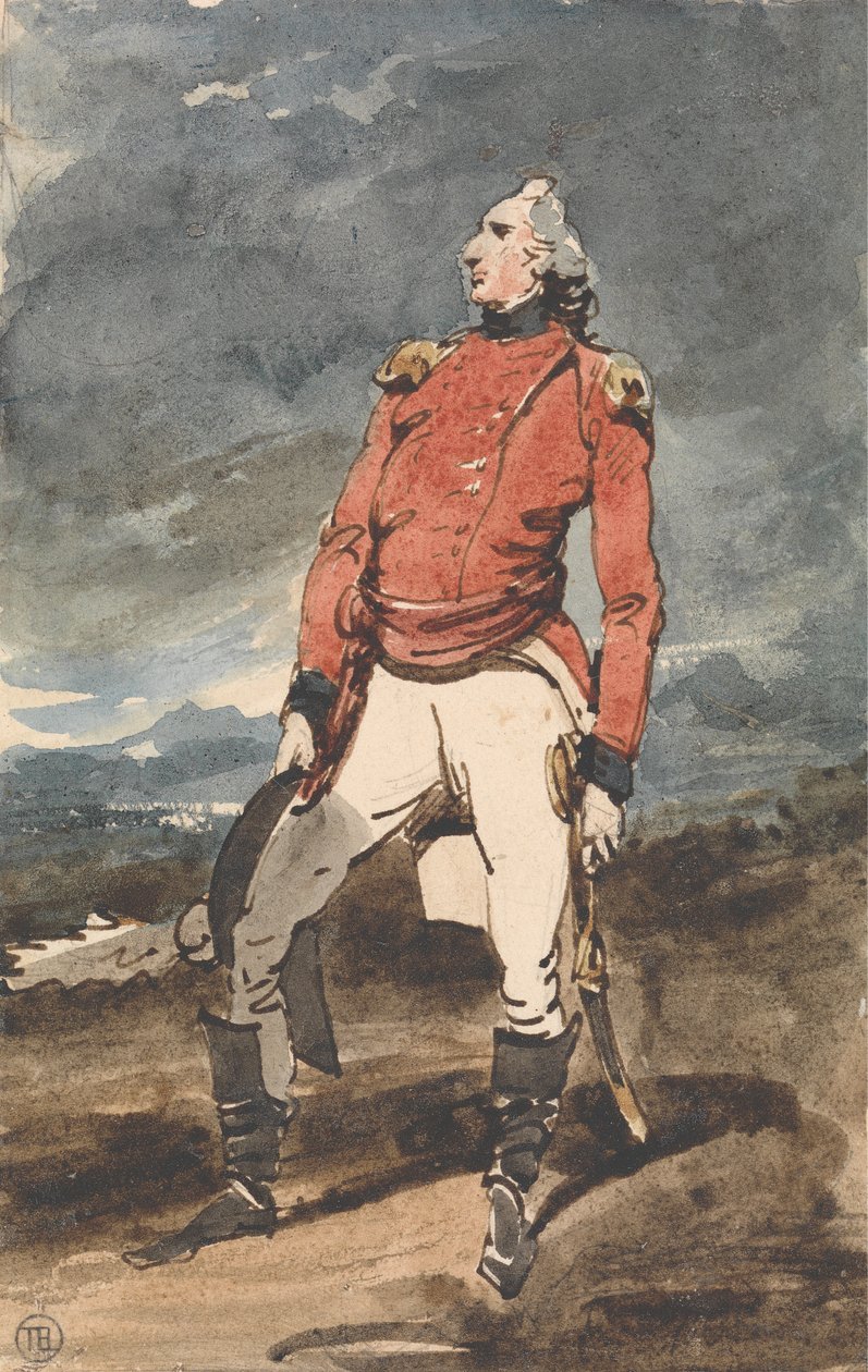 Tanulmány egy katonatiszt portréjához alkotó: George Chinnery