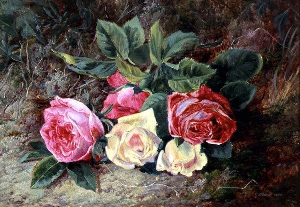 Rózsák, 1865 (olaj) alkotó: George Clare