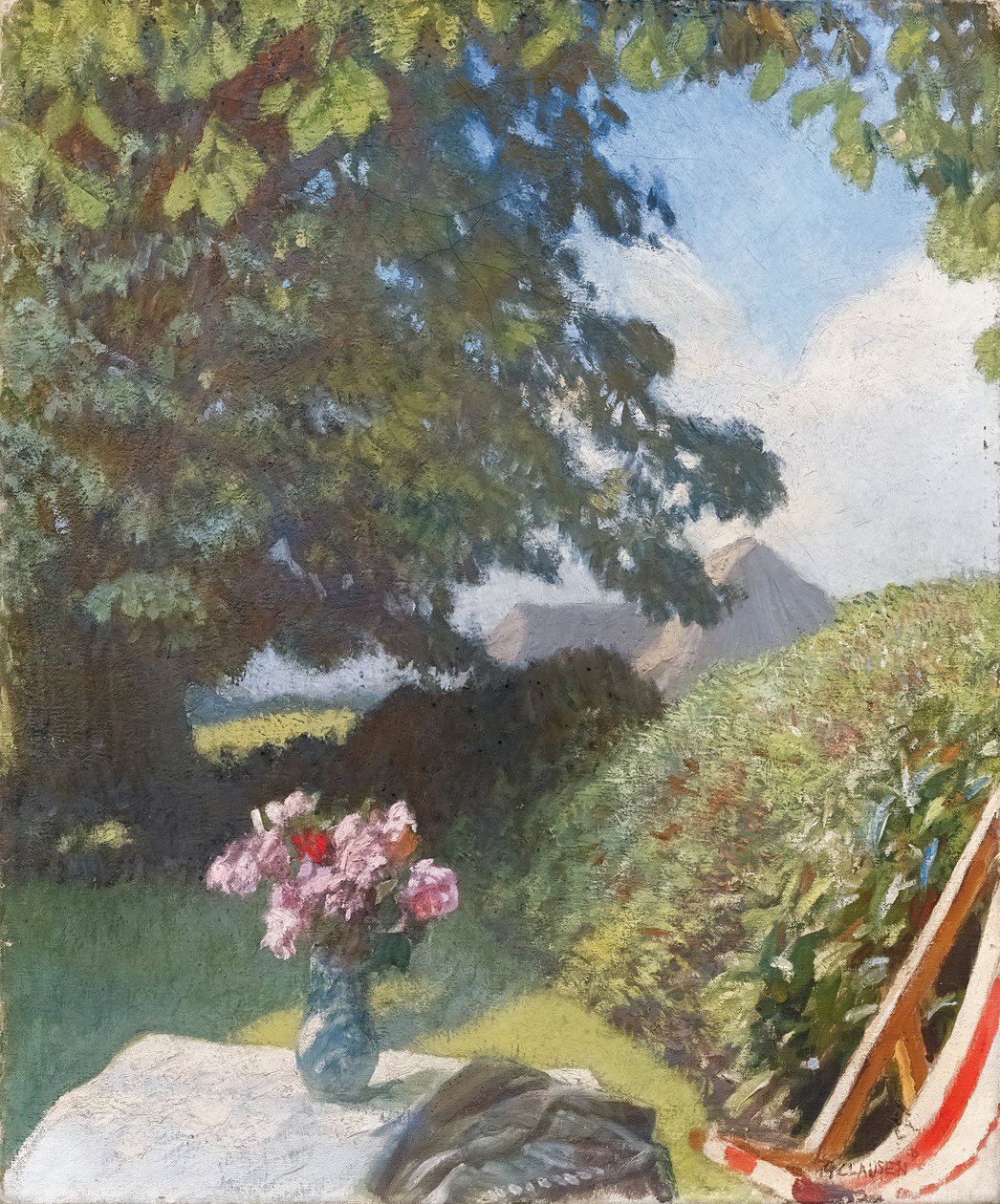 A kert egyik sarka alkotó: George Clausen