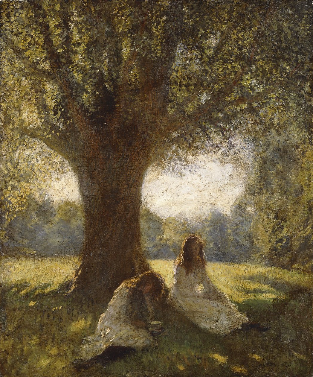 Egy árnyékos hely, 1920 körül (olaj, vászon) alkotó: George Clausen