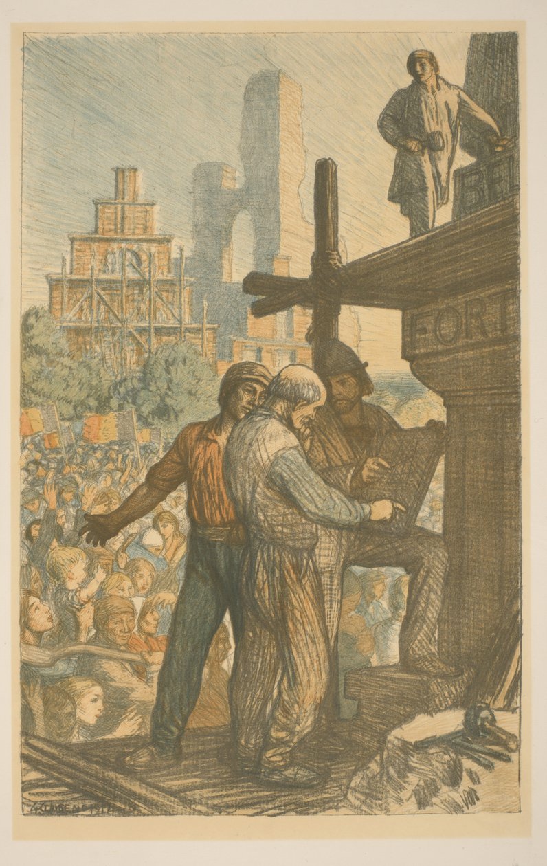 Építőmunkások a tömegben Belgium újjáépítése (eredeti cím) Nagy háború: Britannia erőfeszítései és eszméi (sorozat címe) The Great War: Britain