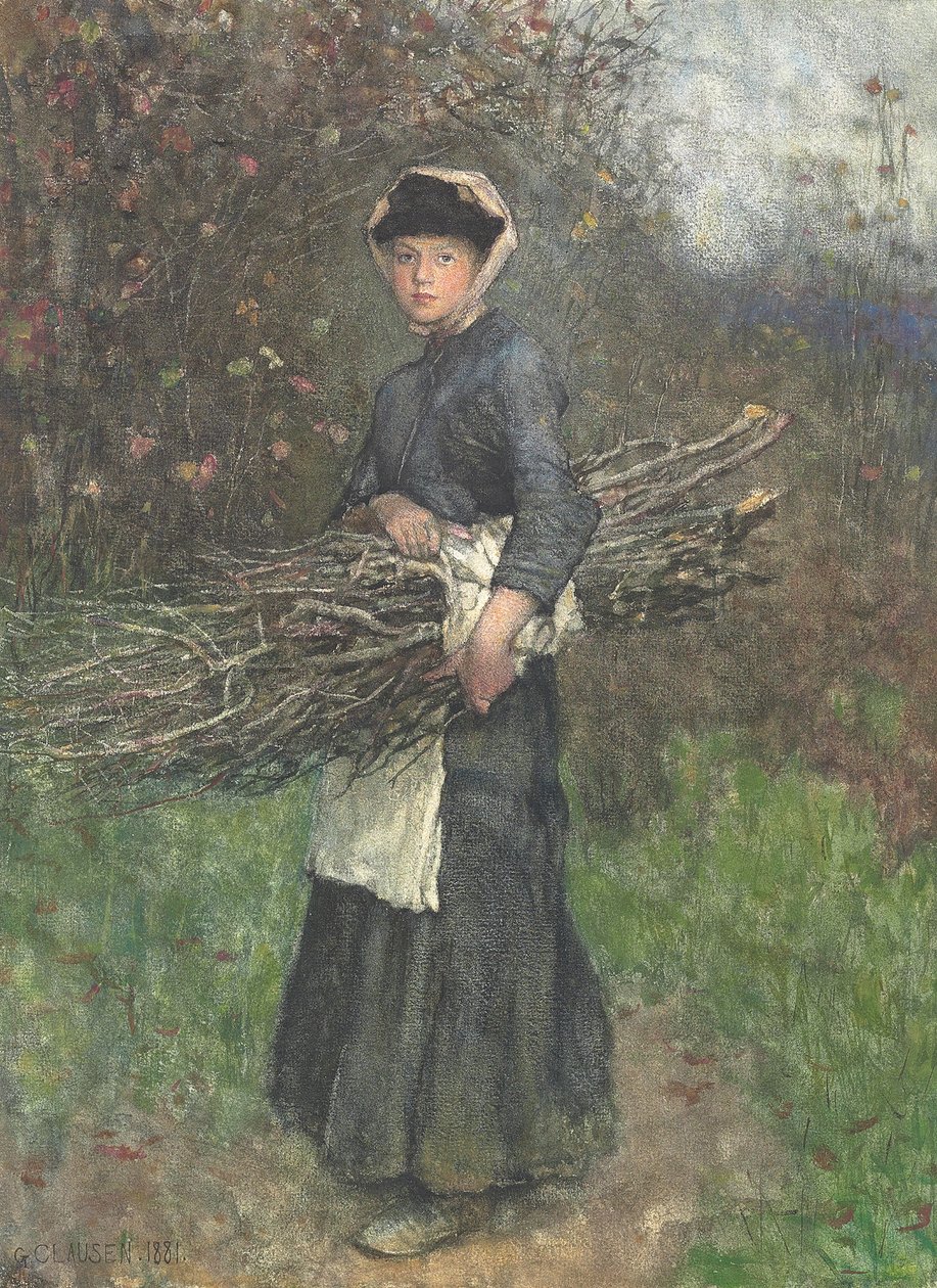 Tűzifa gyűjtés alkotó: George Clausen