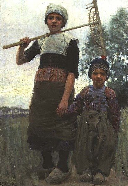 Little Haymakers, Észak-Hollandia alkotó: George Clausen