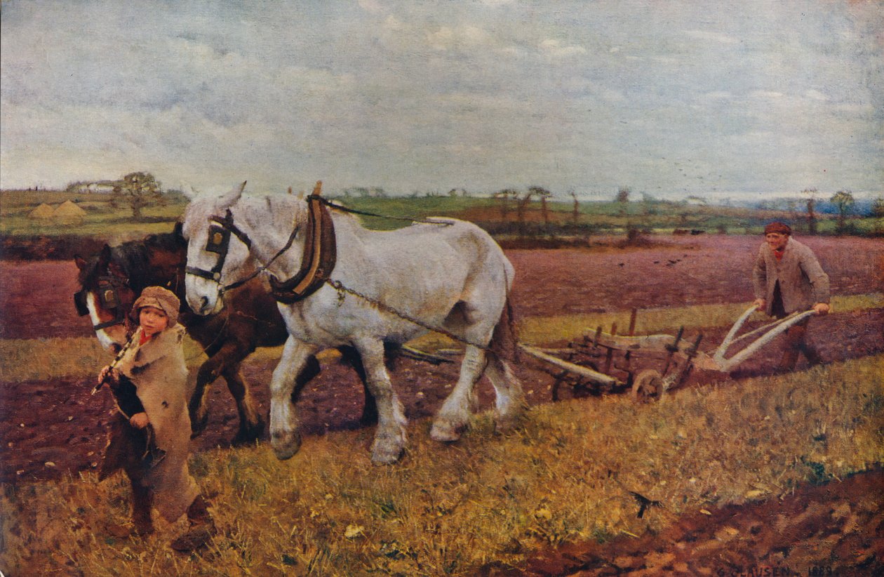 Szántás, 1889 1935 alkotó: George Clausen