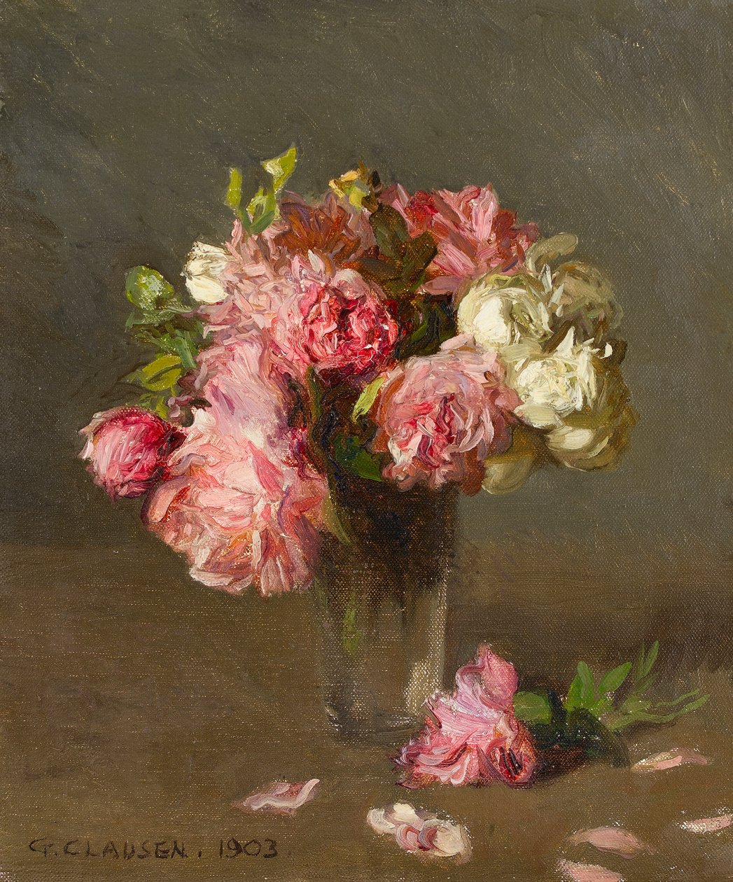 Rózsa vázában alkotó: George Clausen