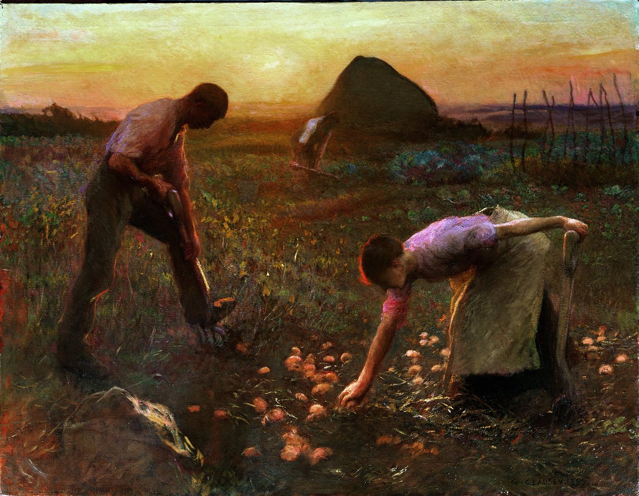 Az elosztókert alkotó: George Clausen