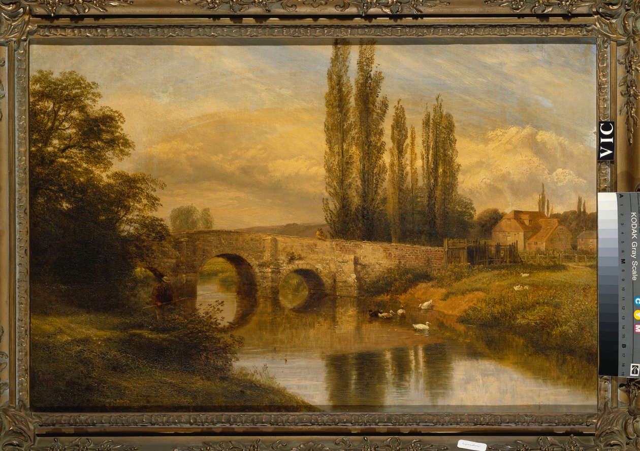 Fittleworth Old Mill and Bridge, a Rother, Sussex, 1880 alkotó: George Cole