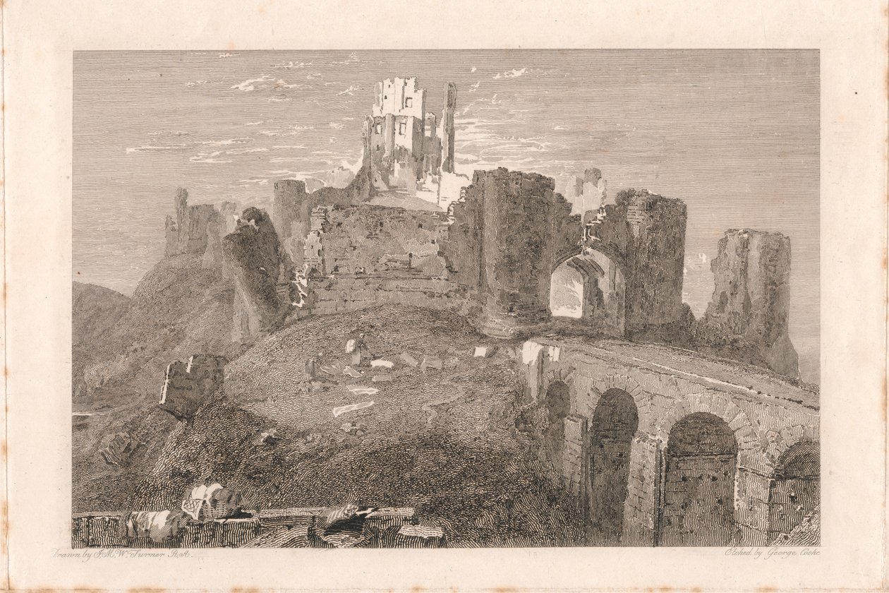 Corfe kastély, Dorsetshire alkotó: George Cooke
