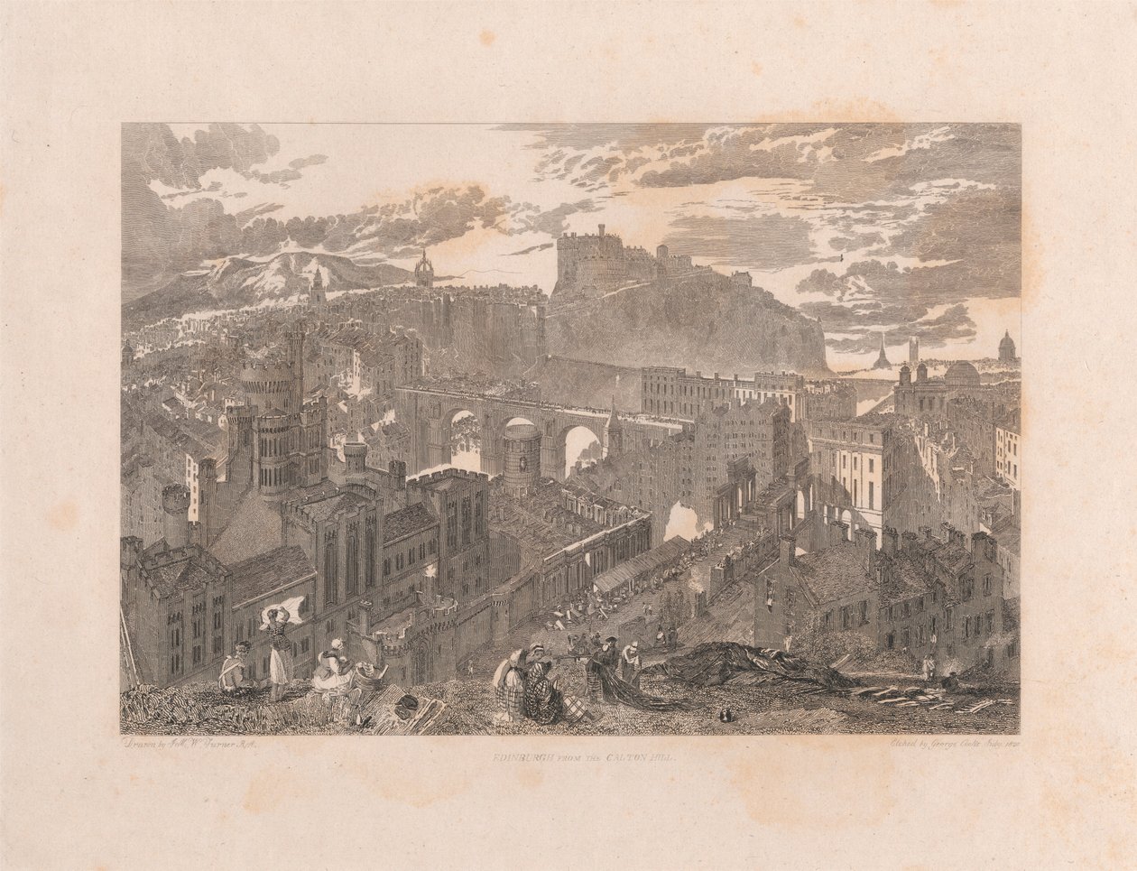 Edinburgh a Calton Hilltől alkotó: George Cooke
