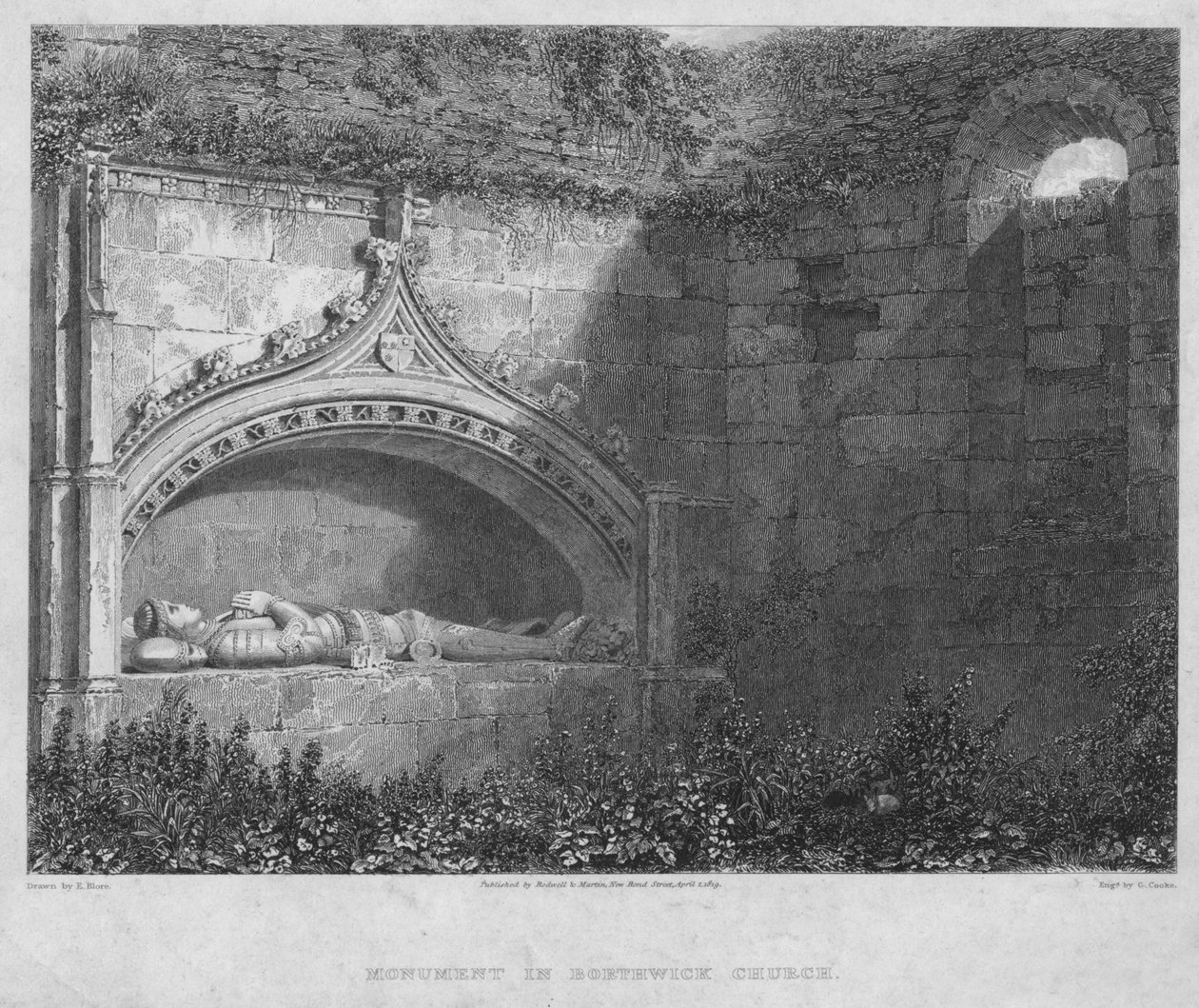 Emlékmű a Borthwick-templomban, 1819. alkotó: George Cooke