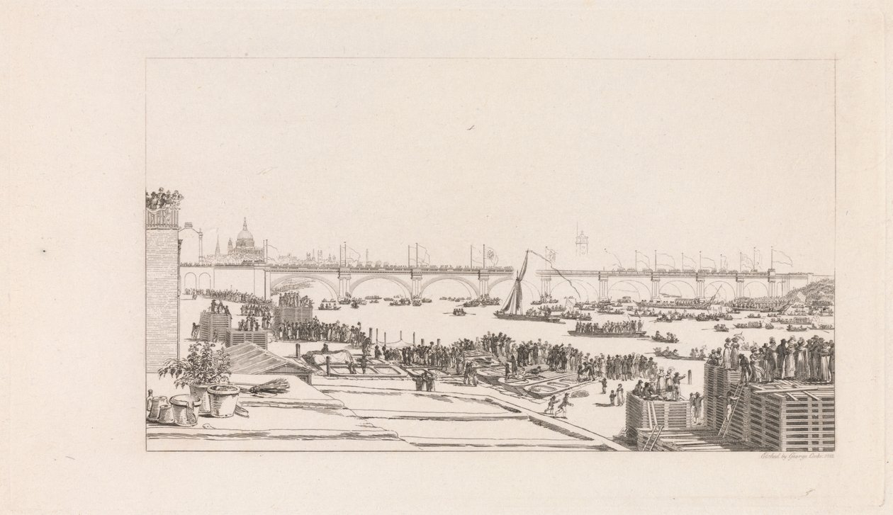 A Waterloo híd megnyitása alkotó: George Cooke