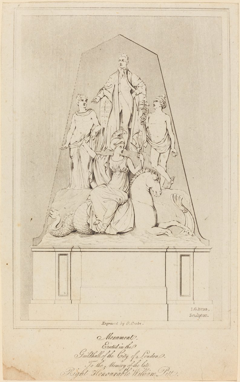 William Pitt emlékműve alkotó: George Cooke after James George Bubb