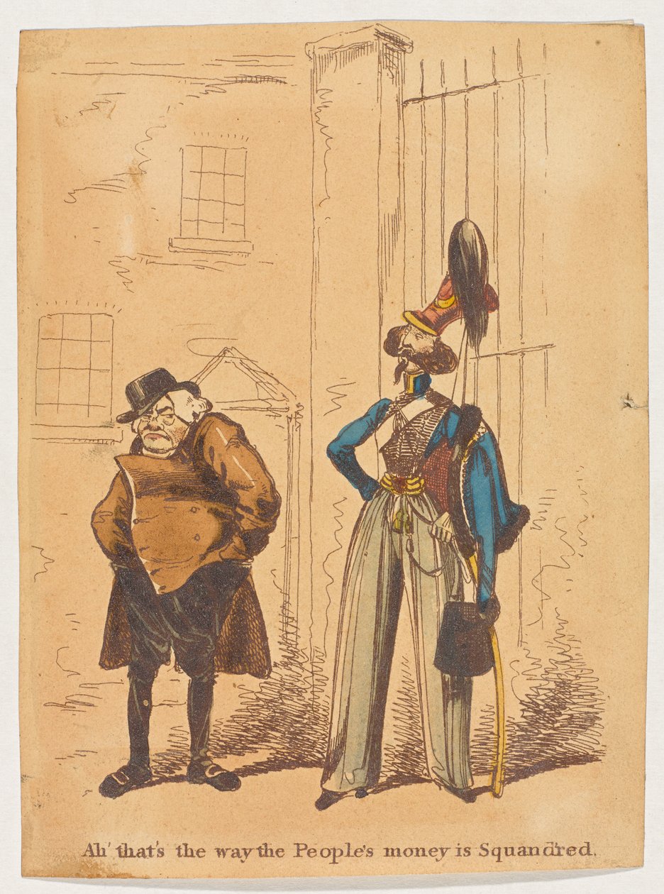 „Ah”, így szórják el a nép pénzét” alkotó: George Cruikshank
