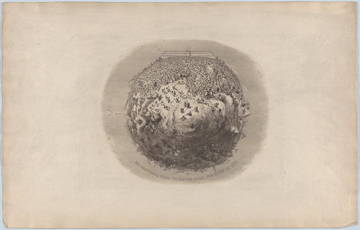 Az egész világ látni fogja az 1851-es, 1851-es, 1851-es nagy kiállítást. alkotó: George Cruikshank