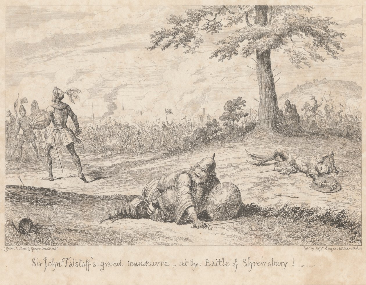 A mező másik része: „Henry IV I. rész”, V. felvonás, IV. jelenet alkotó: George Cruikshank