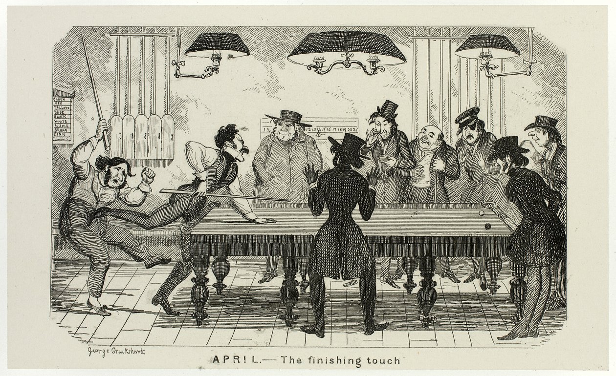 Április - Az utolsó simítás George Cruikshank acélmetszeteitől a The Comic Almanacksig: 1835-1853 alkotó: George Cruikshank
