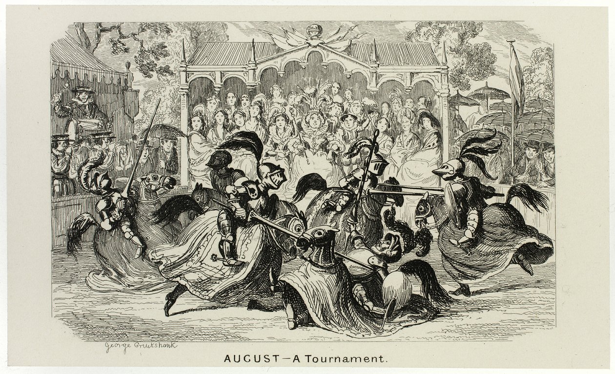 Augusztus - Egy torna George Cruikshank acélmetszeteiből a The Comic Almanacks számára: 1835-1853 alkotó: George Cruikshank